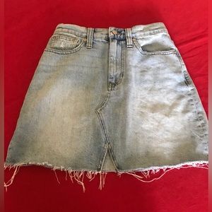 NWT Madewell Blue Jean Mini Skirt